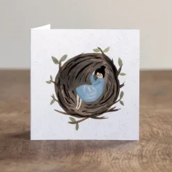 Asleep in a Nest Card|Cottontails Baby Hot