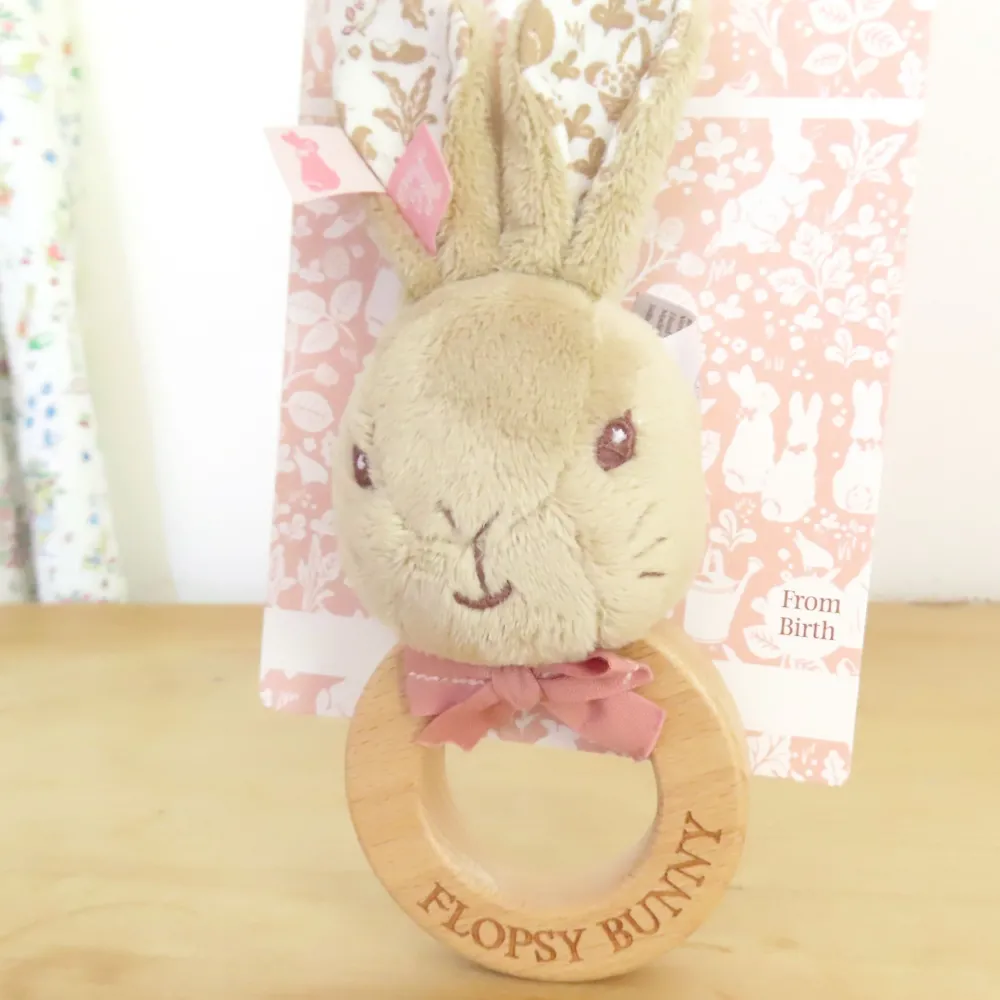 Beatrix Potter Flopsy Bunny Ring Rattle|Cottontails Baby Clearance