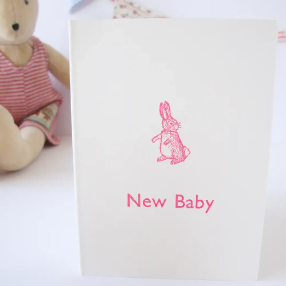 Cottontails New Baby card - pink|Cottontails Baby
