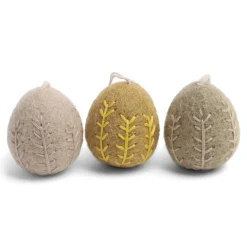 En Gry & Sif - three handmade felt embroidered eggs|Cottontails Baby Outlet