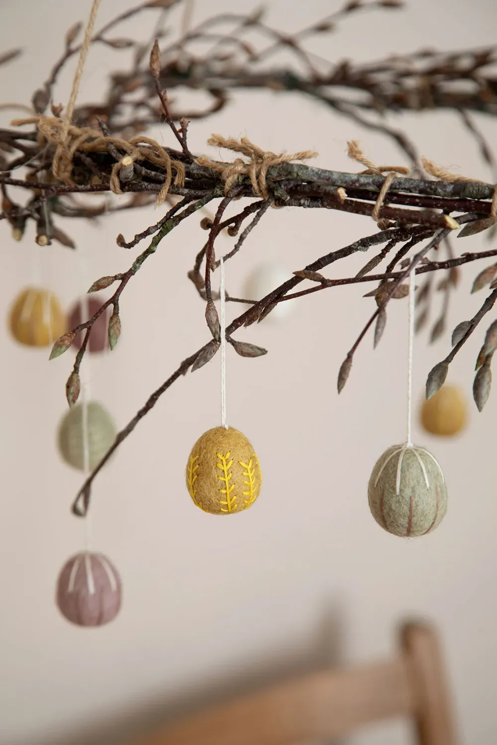 En Gry & Sif - three handmade felt embroidered eggs|Cottontails Baby Outlet