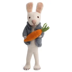 En Gry & Sif little white hare - cardigan & carrot|Cottontails Baby