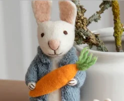 En Gry & Sif little white hare - cardigan & carrot|Cottontails Baby