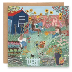 Greeting Card - Gardening Animals|Cottontails Baby