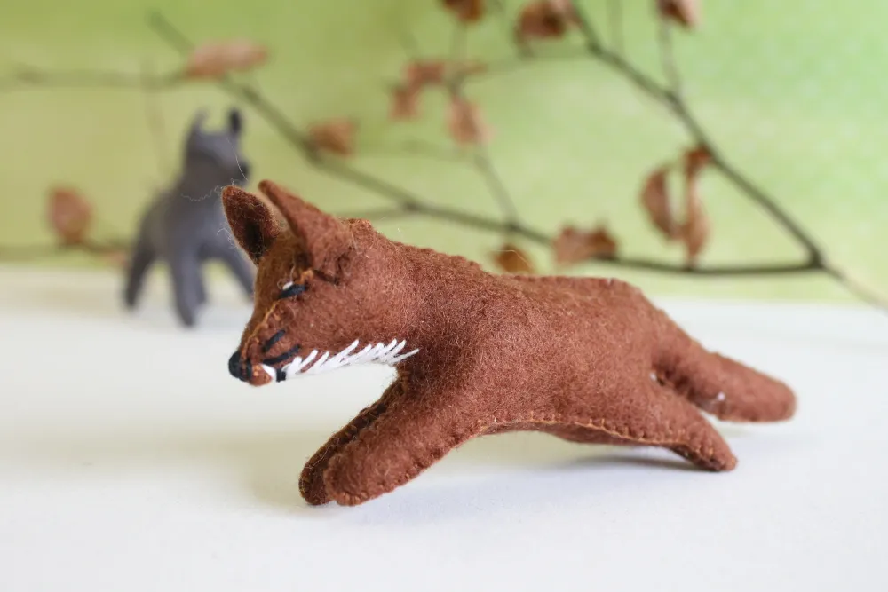Handmade little felt fox|Cottontails Baby Outlet