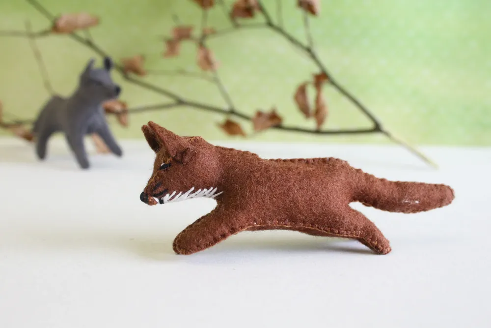 Handmade little felt fox|Cottontails Baby Outlet