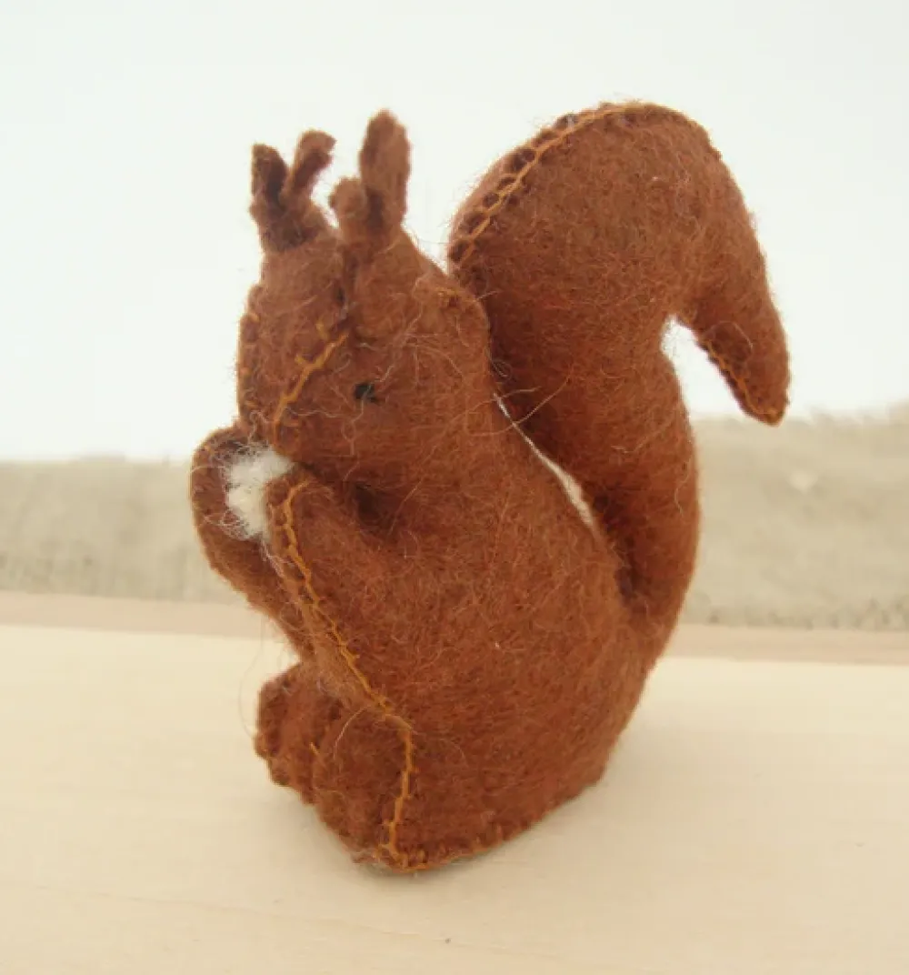 Handmade little felt squirrel|Cottontails Baby