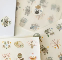 Handmade Paper Stickers - Spring|Cottontails Baby Hot
