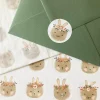 Handmade Paper Stickers - Bunny Heads|Cottontails Baby Best