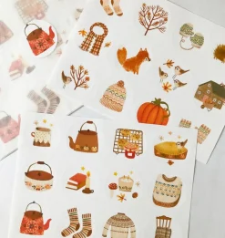 Handmade Paper Stickers - Autumn|Cottontails Baby Sale
