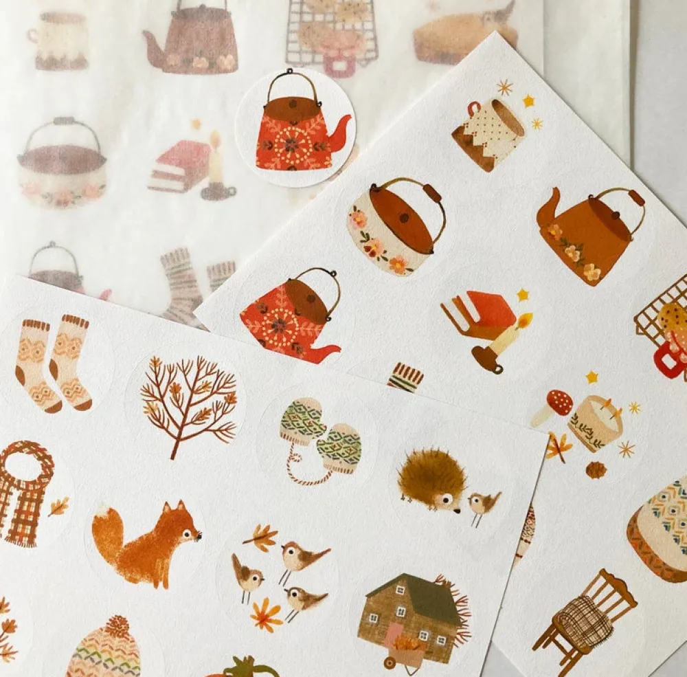 Handmade Paper Stickers - Autumn|Cottontails Baby Sale