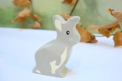 Little wooden woodland animal - grey rabbit|Cottontails Baby Best