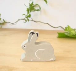 Little wooden woodland animal - snow hare|Cottontails Baby Hot