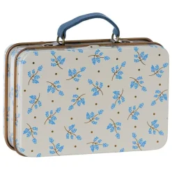 Maileg Little Metal Suitcase - Blue Flowers|Cottontails Baby Online