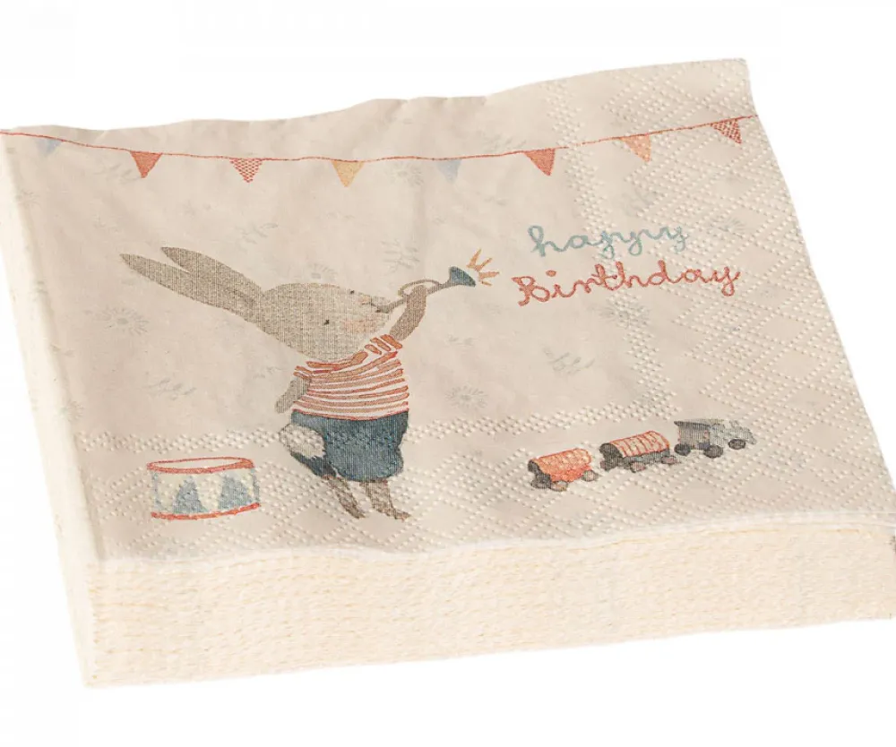 Maileg Paper Napkins - Happy Birthday Bunny|Cottontails Baby Discount