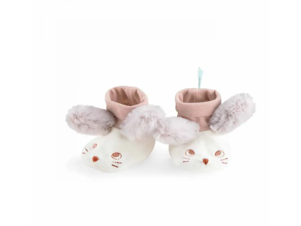 Moulin Roty Apres la Pluie baby slippers - mouse|Cottontails Baby Discount