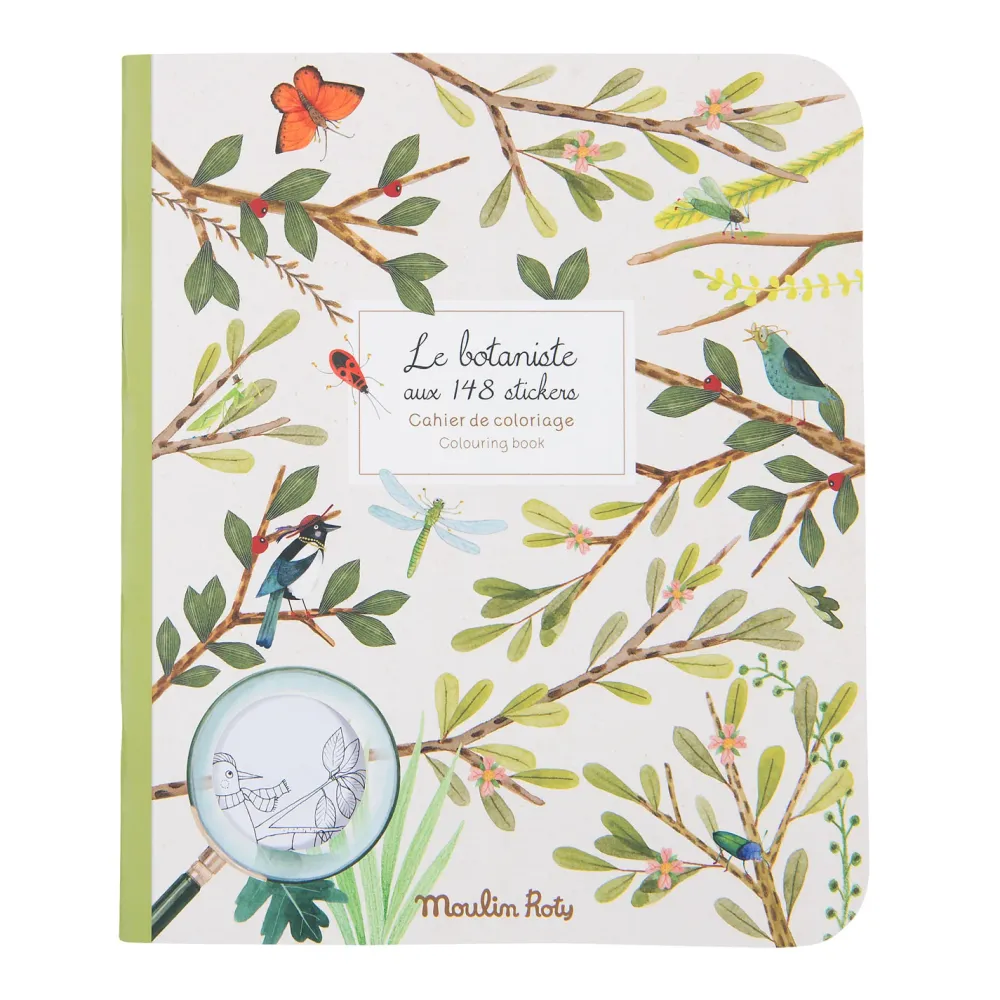 Moulin Roty botanist colouring & sticker book|Cottontails Baby Online