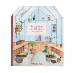 Moulin Roty colouring book & sticker book - greenhouse|Cottontails Baby Hot