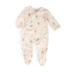 Moulin Roty Floral Baby Sleepsuit - 1 month|Cottontails Baby Best