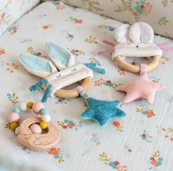 Moulin Roty Floral Fitted Cot Sheet 140 x 70cm|Cottontails Baby Online