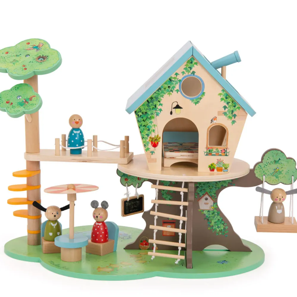 Moulin Roty Grand Family Wooden Treehouse|Cottontails Baby Clearance