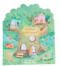 Moulin Roty Grand Family sticker book|Cottontails Baby Hot