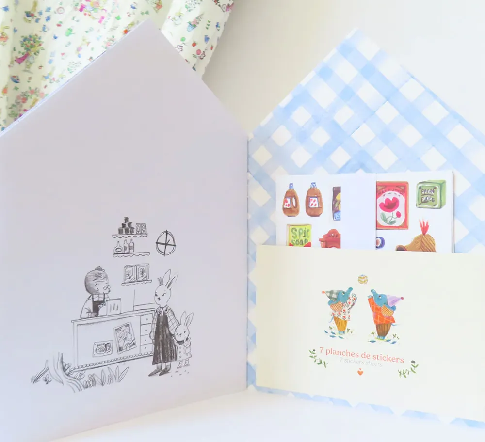 Moulin Roty Minouchkas Colouring & Sticker Book|Cottontails Baby New