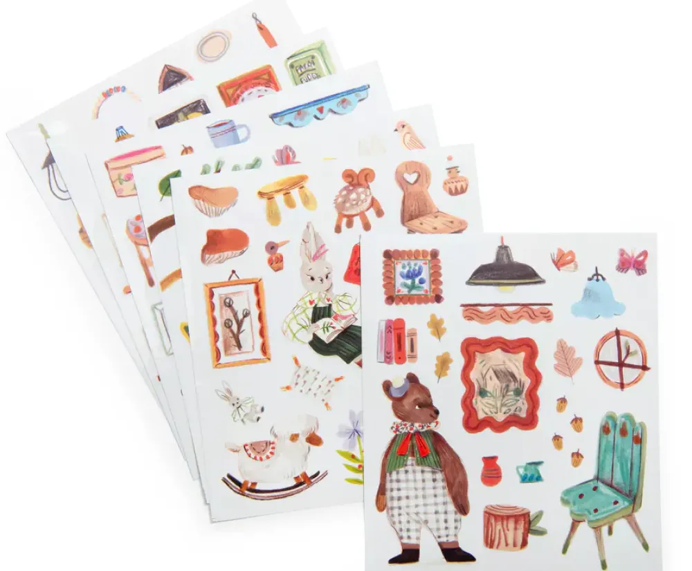 Moulin Roty Minouchkas Colouring & Sticker Book|Cottontails Baby New