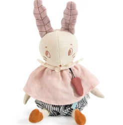 Moulin Roty musical linen rabbit|Cottontails Baby New