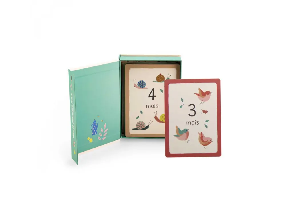 Moulin Roty Pomme des Bois 'My First 12 Months' card set|Cottontails Baby Hot