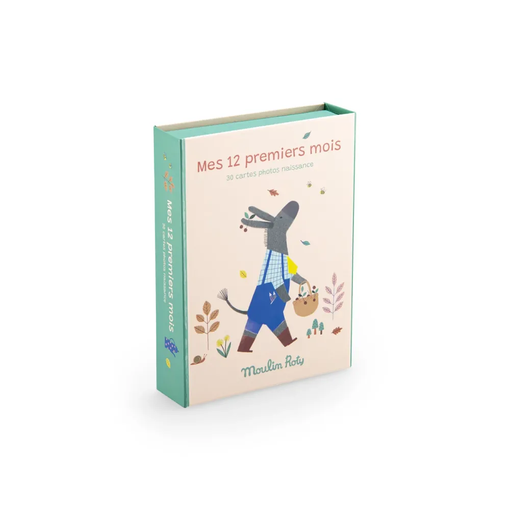 Moulin Roty Pomme des Bois 'My First 12 Months' card set|Cottontails Baby Hot