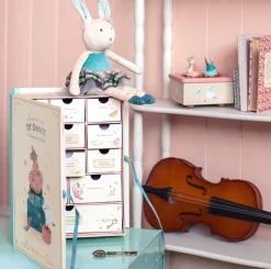 Moulin Roty Soft Blue Velvet Bunny|Cottontails Baby Clearance
