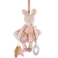 Moulin Roty Soft Pink Activity Mouse|Cottontails Baby New