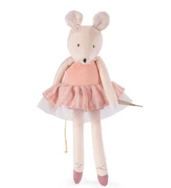 Moulin Roty Soft Pink Velvet Mouse|Cottontails Baby Outlet