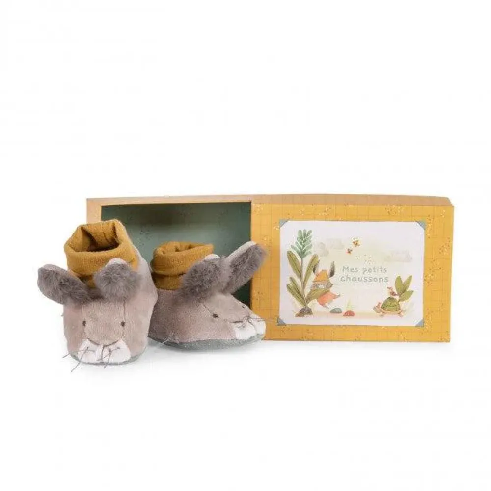 Moulin Roty Three Little Rabbits - baby slippers|Cottontails Baby Sale