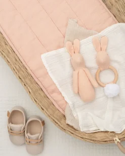 Mr Pickles Cotton Linen Rabbit Rattle|Cottontails Baby Sale