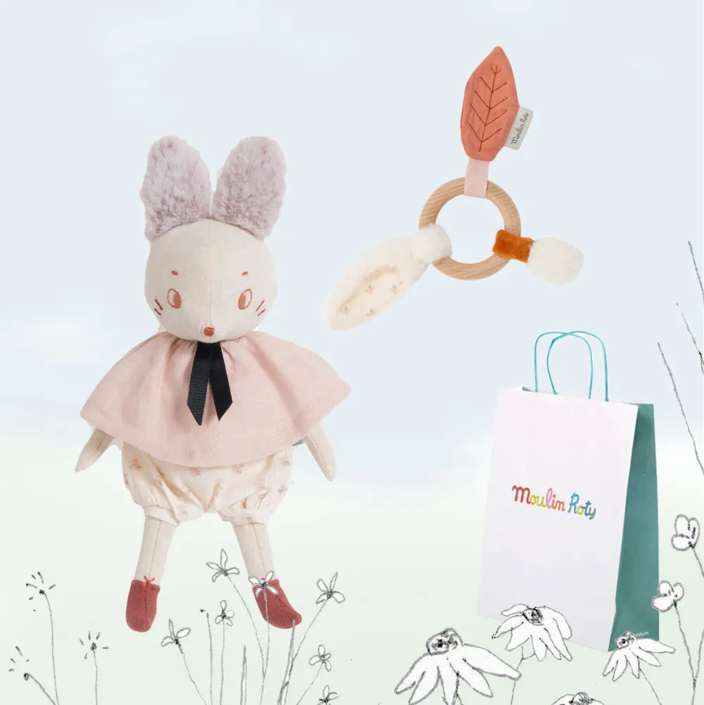 New Baby Gift-wrapped Set - bunny ears|Cottontails Baby Sale