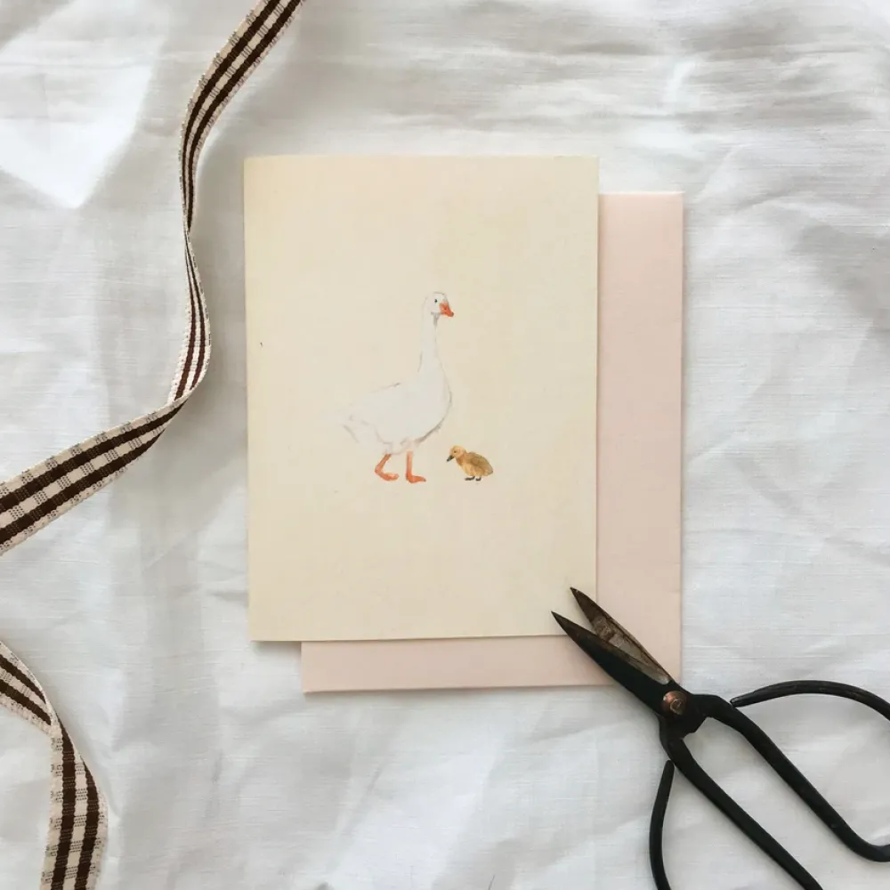 Petite goose & gosling card|Cottontails Baby Online