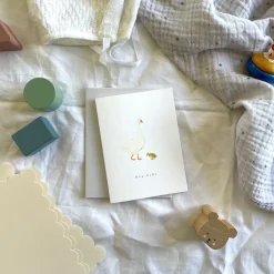 Petite goose & gosling card 'New Baby'|Cottontails Baby Hot