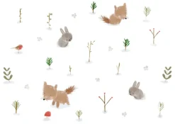 Postcard & Envelope - Fox & Bunny Woodland|Cottontails Baby New