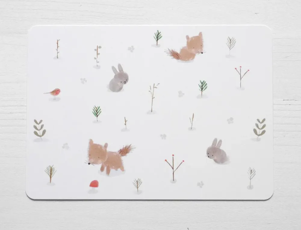 Postcard & Envelope - Fox & Bunny Woodland|Cottontails Baby New