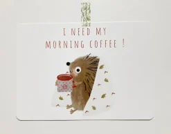 Postcard & Envelope - Hedgehog & Morning Coffee|Cottontails Baby Clearance