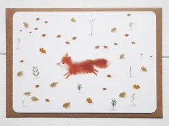 Postcard & Envelope - Jumping Fox|Cottontails Baby Hot