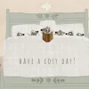 Postcard & Envelope - Mouse Family in Bed / Cosy Day|Cottontails Baby Outlet