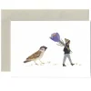 Sparrow and Crocus Card|Cottontails Baby Hot