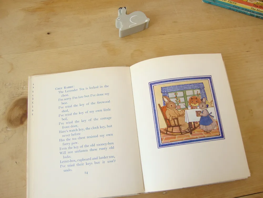 VINTAGE book - Little Grey Rabbit to the Rescue - A Play|Cottontails Baby Best