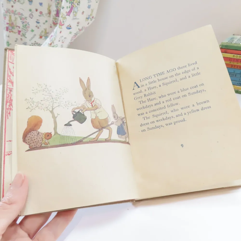 VINTAGE book - The Squirrel The Hare and The Little Grey Rabbit (1945)|Cottontails Baby New
