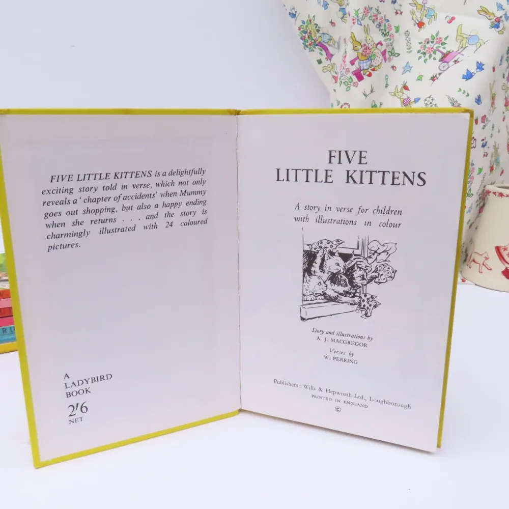 VINTAGE Ladybird book - Five Little Kittens (1966)|Cottontails Baby Outlet