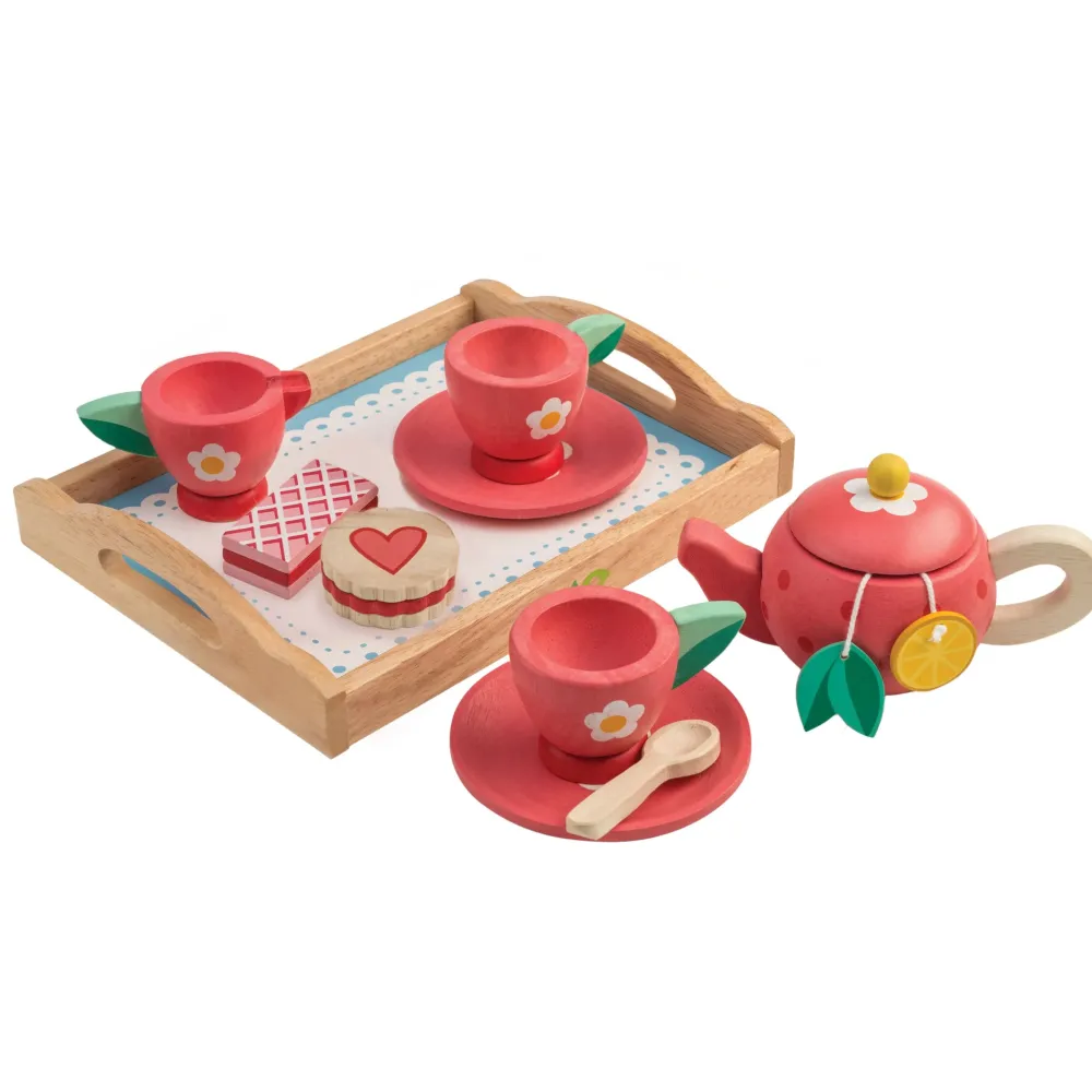 Wooden Tea Tray Set|Cottontails Baby Outlet